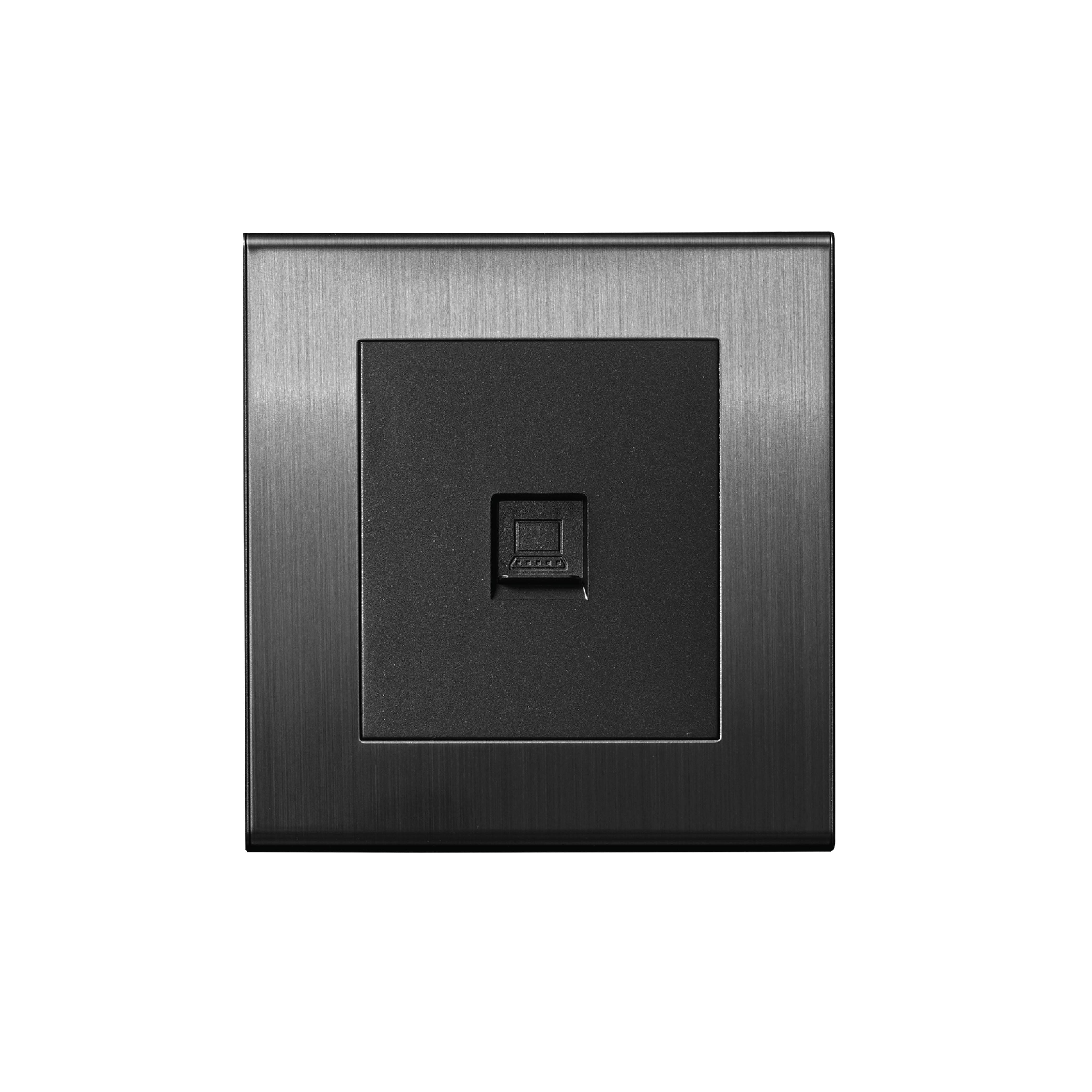 ชุดเต้ารับคอมพิวเตอร์ (LAN/CAT6) ART DNA รุ่น V23 SOCKET DESIGN SWITCH สี BRUSH GREY_1